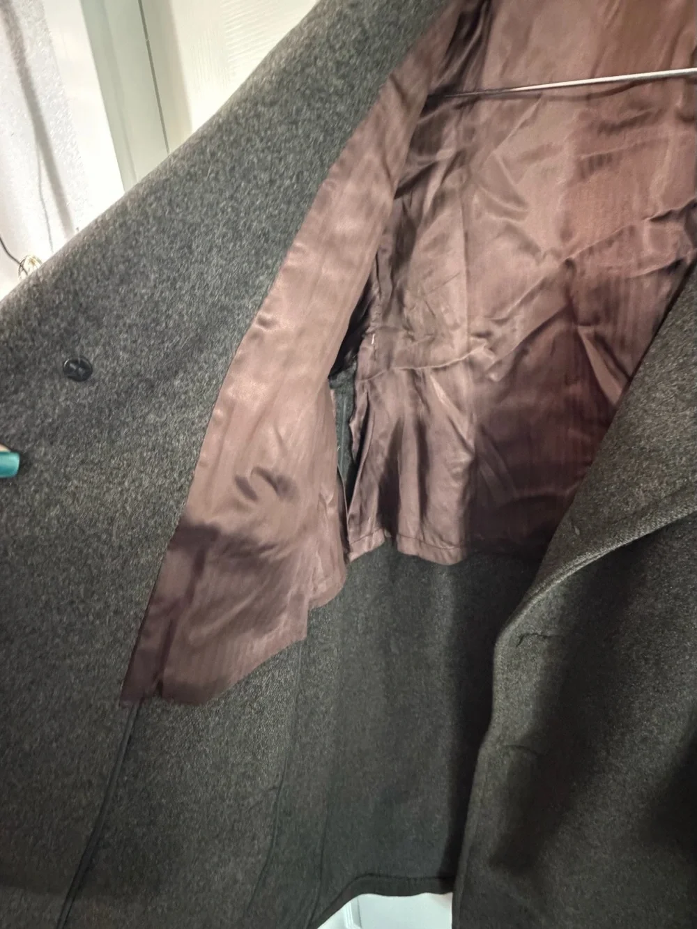 Halle Bros Hallecraft Vintage Llamacuna Llama Dark Gray Mens Overcoat M -L